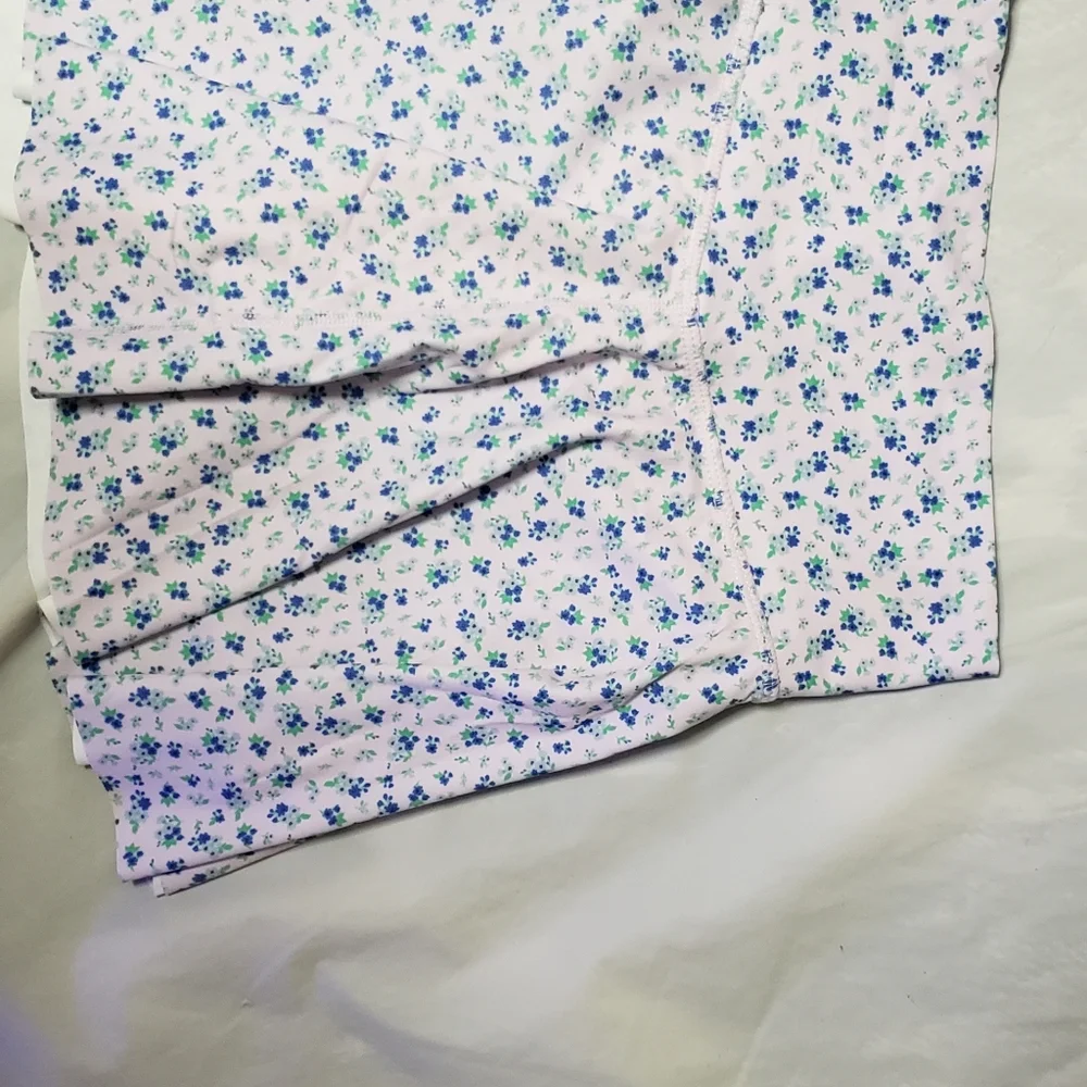 Old Navy Lavender Floral Skater Skort with Blue & Green Accents Girls 10-12